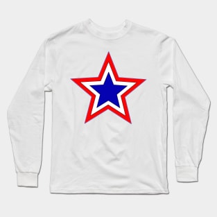 red white and blue star Long Sleeve T-Shirt